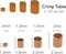 The Beadsmith Tube Crimp Beads, Basic Elements, 4 Vials in Assorted Sizes, Copper Color, Uniform Cylindrical Shape, No Sharp Edges, Designed to Secure The Ends of Jewelry Stringing Wires and Cables